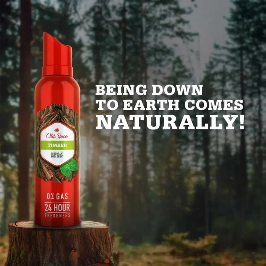 اسپری دئودورانت مردانه Timber الد اسپایس 140ml — تصویر ۲