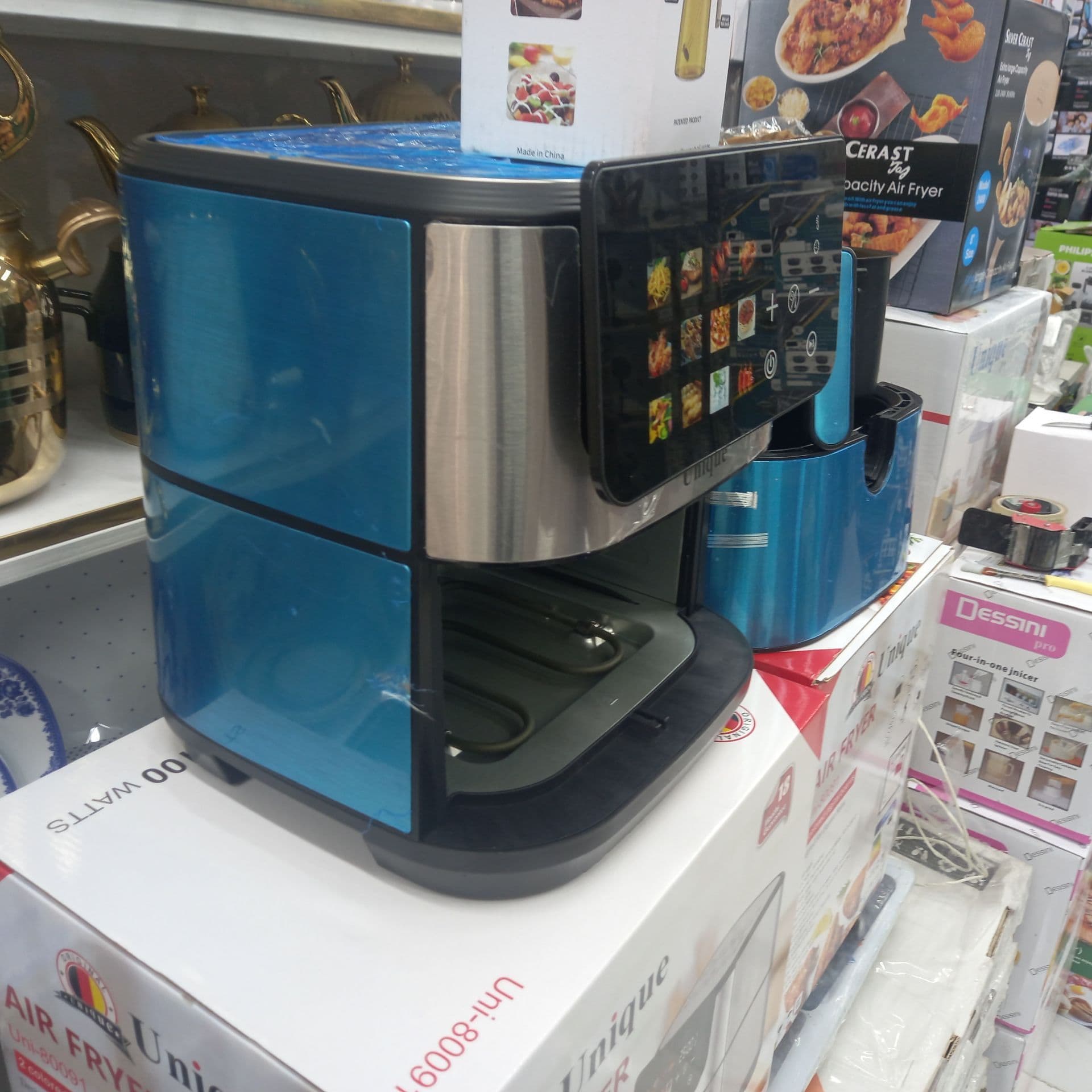 سرخ کن بدون روغن یونیک مدل Uni-80091 ظرفیت ۸.۵ لیتر با بدنه استیل — تصویر ۶