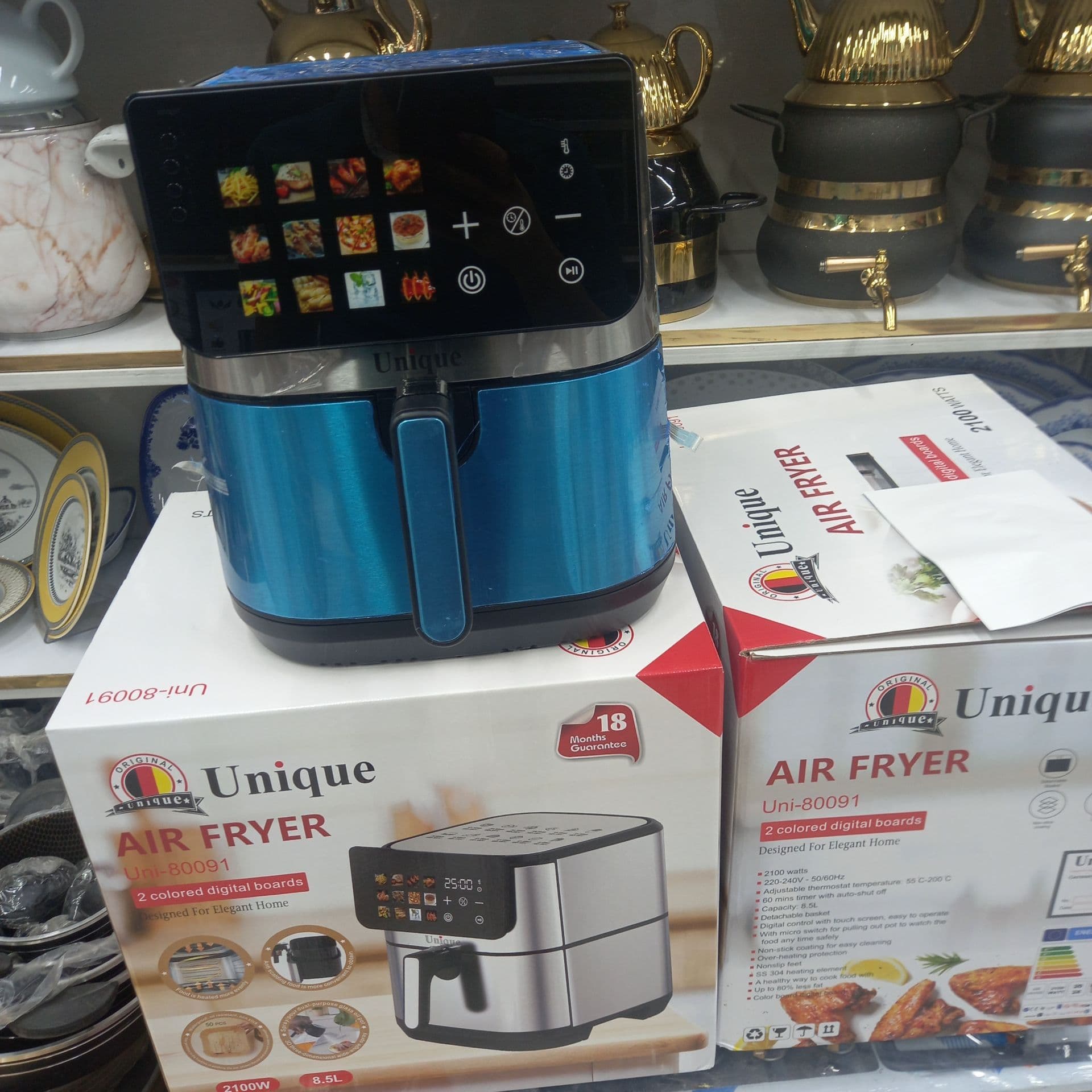 سرخ کن بدون روغن یونیک مدل Uni-80091 ظرفیت ۸.۵ لیتر با بدنه استیل — تصویر ۵