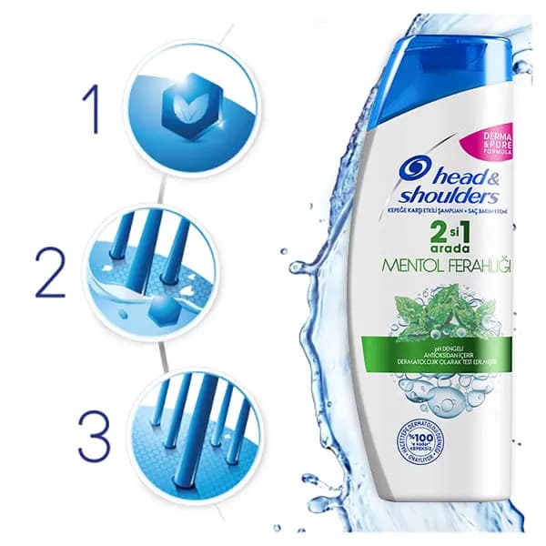 شامپو ضد شوره عصاره نعنا 2 در 1 هد اند شولدرز 350ml — تصویر ۲