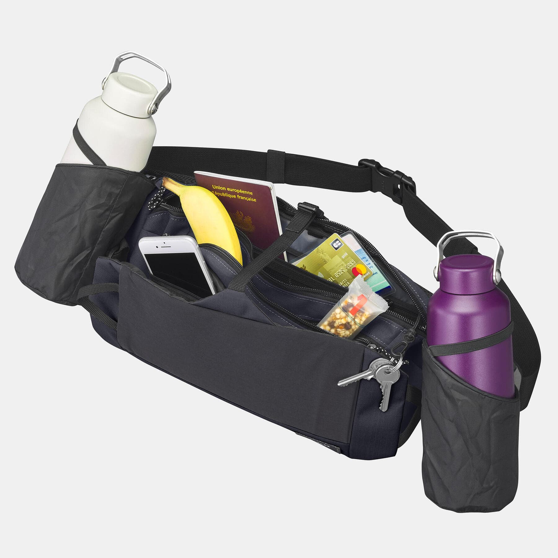 کیف کمری کچوا / FORCLAZ – مدل TRAVEL 7L Black — تصویر ۲
