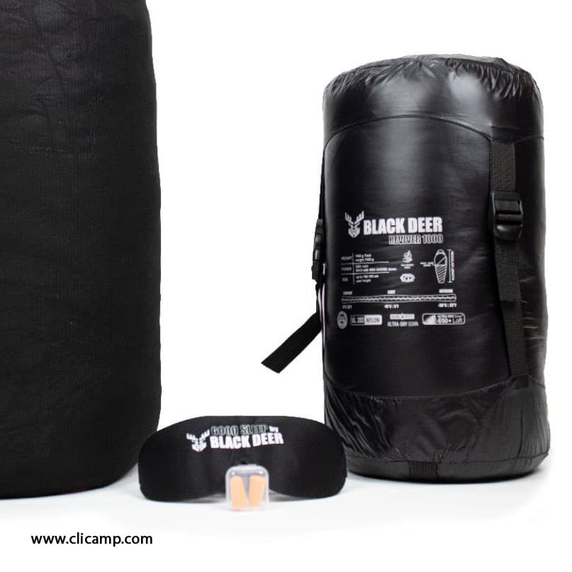 کیسه خواب پر بلک دیر / Black Deer – مدل REVIVER 1000 / مشکی — تصویر ۱۲