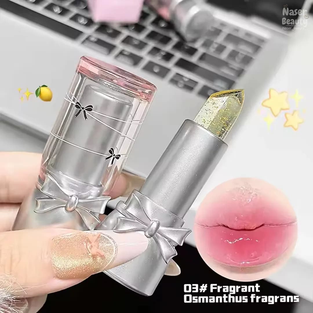 رژ لب حرارتی کریستالی Cappuvini طرح پاپیون — تصویر ۵