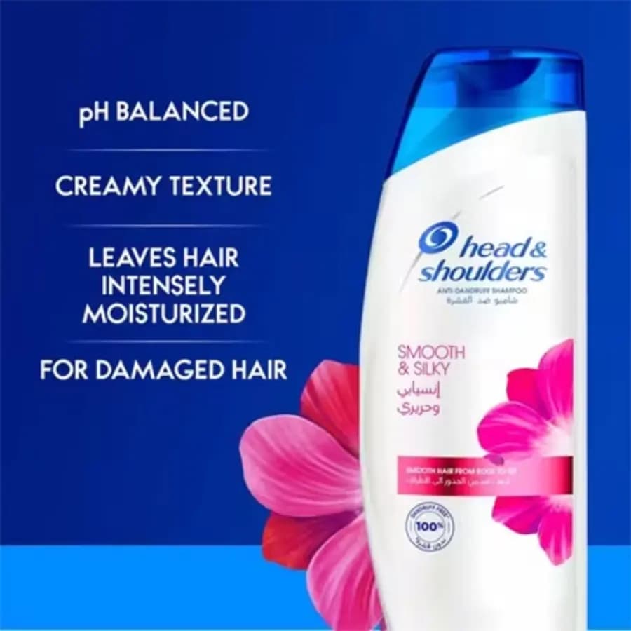 شامپو ضد شوره و نرم کننده مو Smooth & Silky هد اند شولدرز 400ml — تصویر ۳