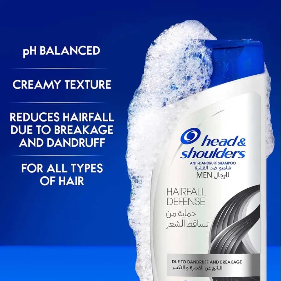 شامپو ضد شوره و ضد ریزش آقایان Hairfall Defense هد اند شولدرز 400ml — تصویر ۷