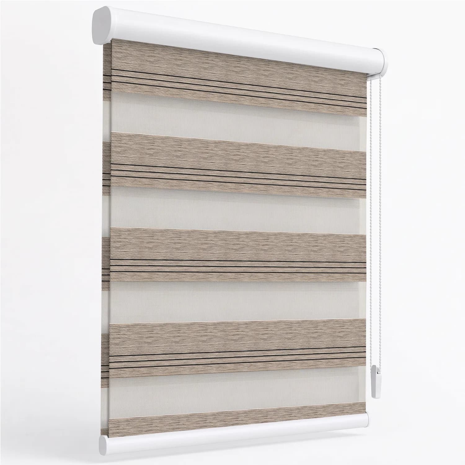 پرده زبرا خطی سه لاین نسکافه ای تیره