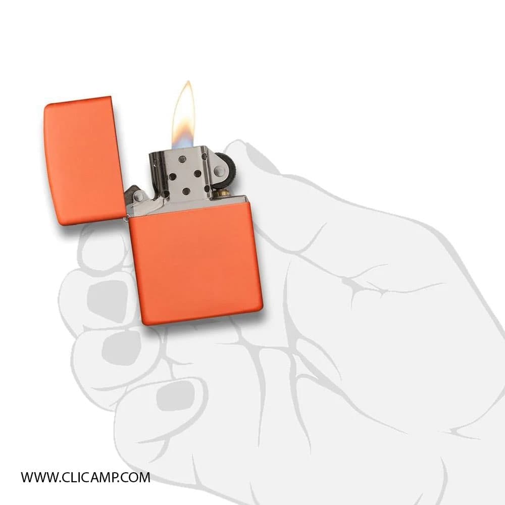 فندک زیپو / ZIPPO – مدل 231 / نارنجی — تصویر ۱۱