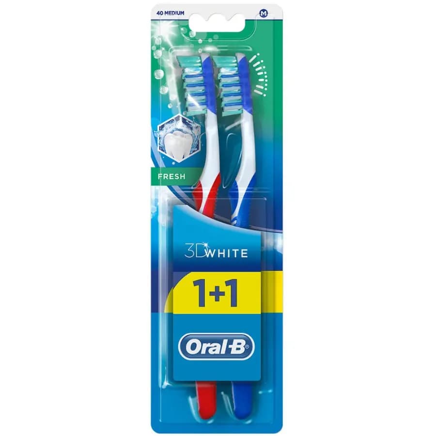 پک دو عددی مسواک 3D White Fresh اورال بی