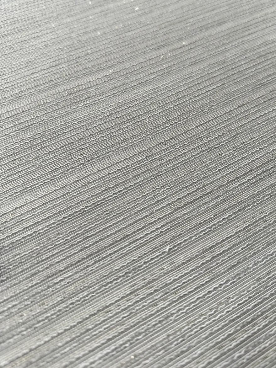 پرده تور ساده استخوانی ساده نخ تابیده نقره ای — تصویر ۸