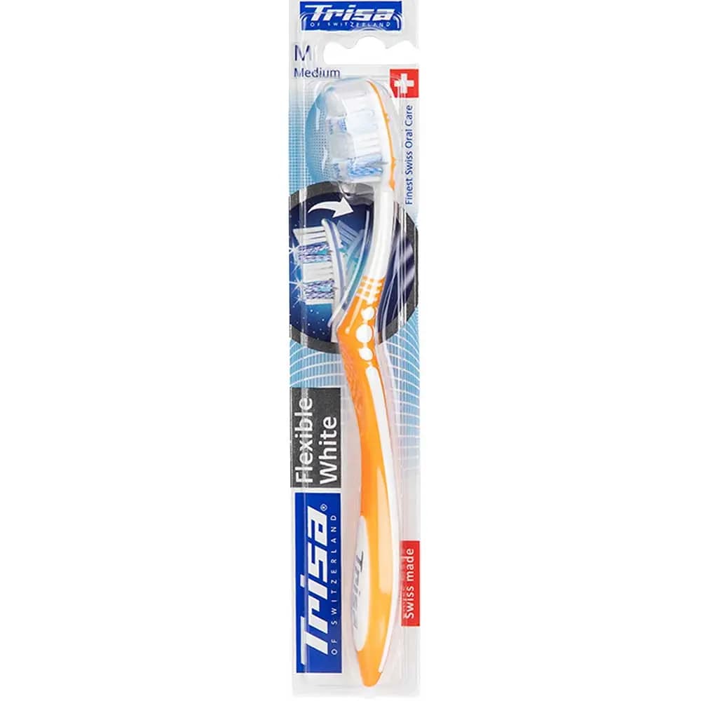 مسواک با برس متوسط Flexible White تریزا — تصویر ۳