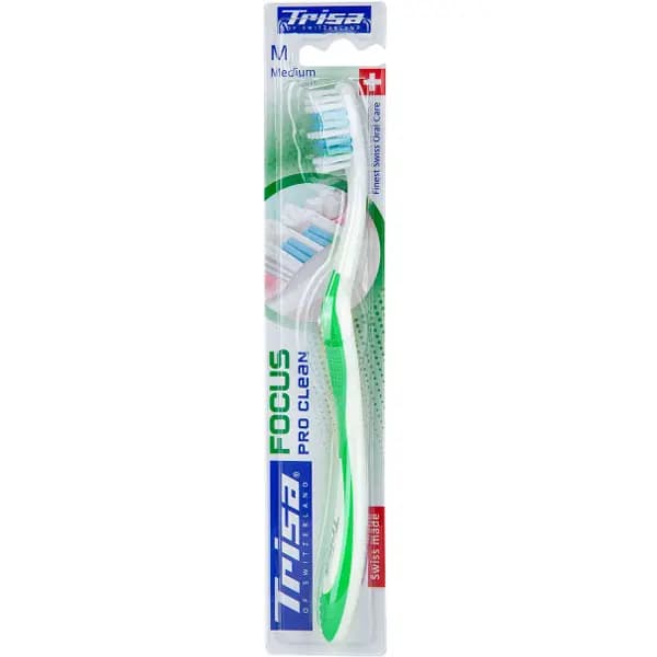 مسواک با برس متوسط همراه با درپوش Focus Pro Clean تریزا — تصویر ۵