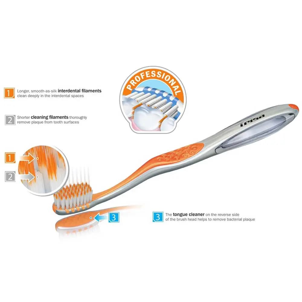 مسواک با برس متوسط همراه با درپوش Pro Interdental تریزا — تصویر ۴