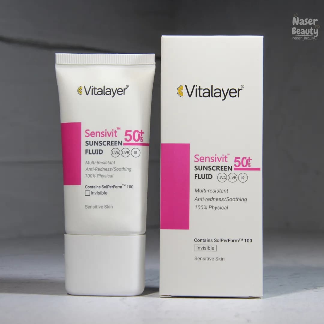 فلوئید ضد آفتاب بی رنگ ویتالیر SPF 50 مدل سنسی ویت — تصویر ۷