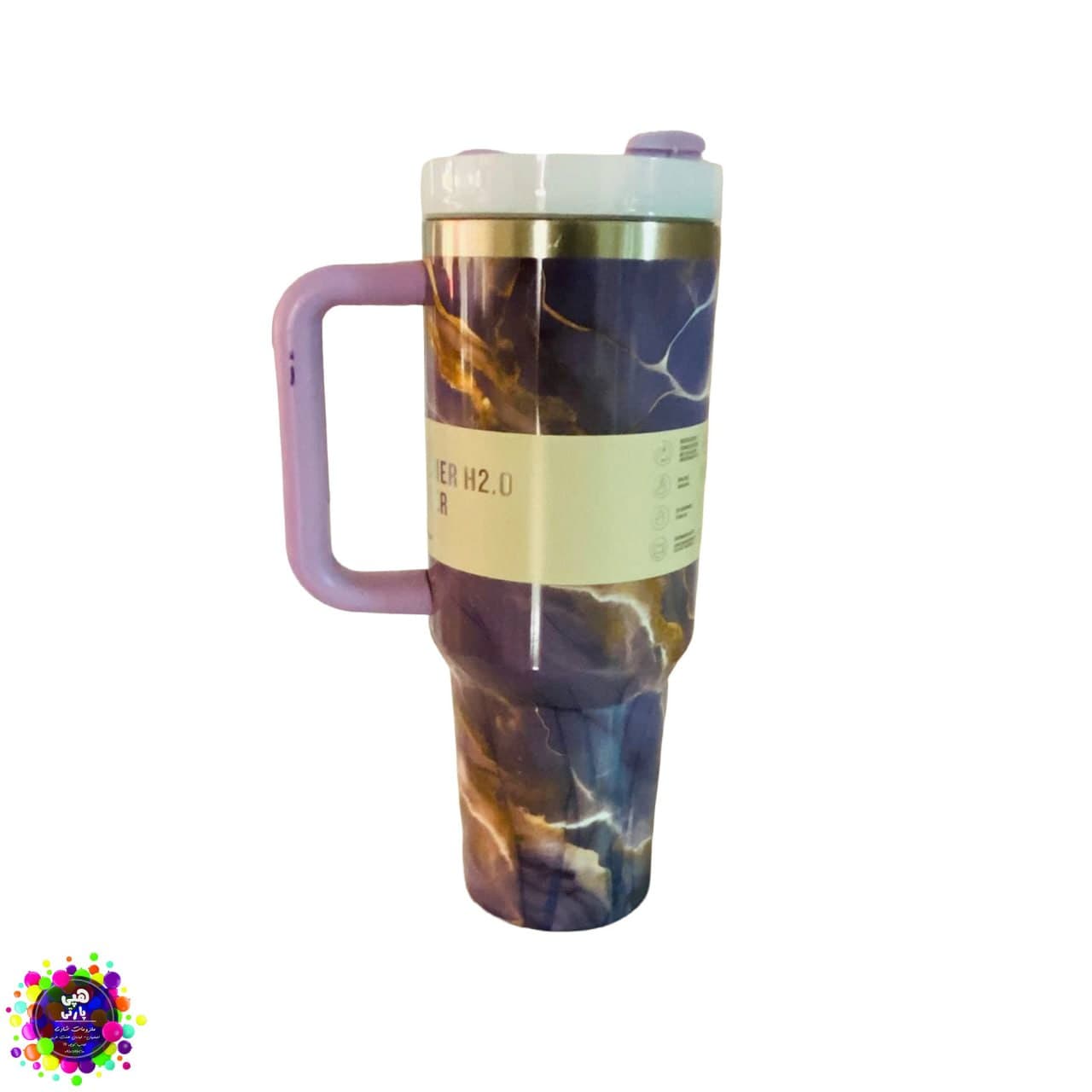 ماگ استنلی ماربل زرد بنفش | Stanley Marble Tumbler — تصویر ۳