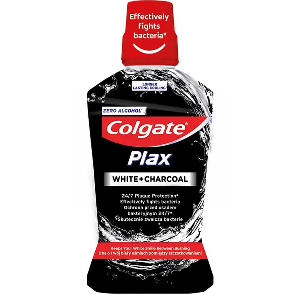 دهانشویه زغالی Plax White Charcoal کلگیت 500ml — تصویر ۷