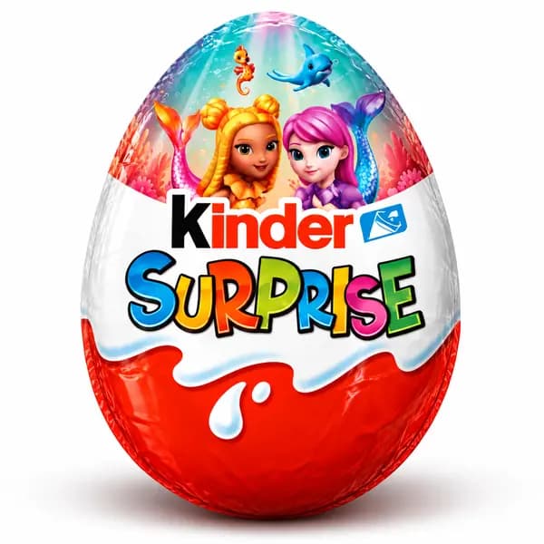 تخم مرغ شانسی کیندر سورپرایز Kinder Surprise طرح پری دریایی با شکلات و جایزه — تصویر ۲