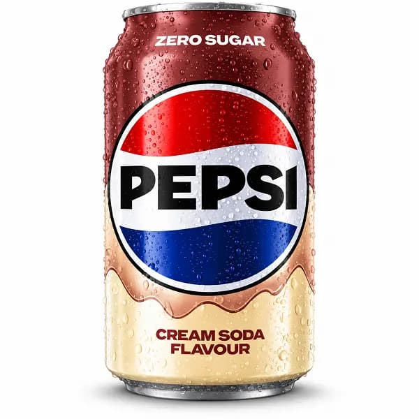 نوشابه پپسی رژیمی 330 میل با طعم کرم سودا مدل Cream Soda — تصویر ۲