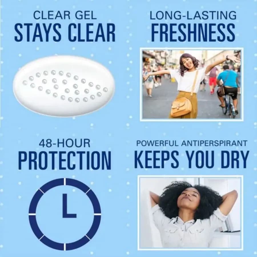 ژل شفاف ضد تعریق زنانه کلینیکال Clean lavender سکرت 73gr — تصویر ۶