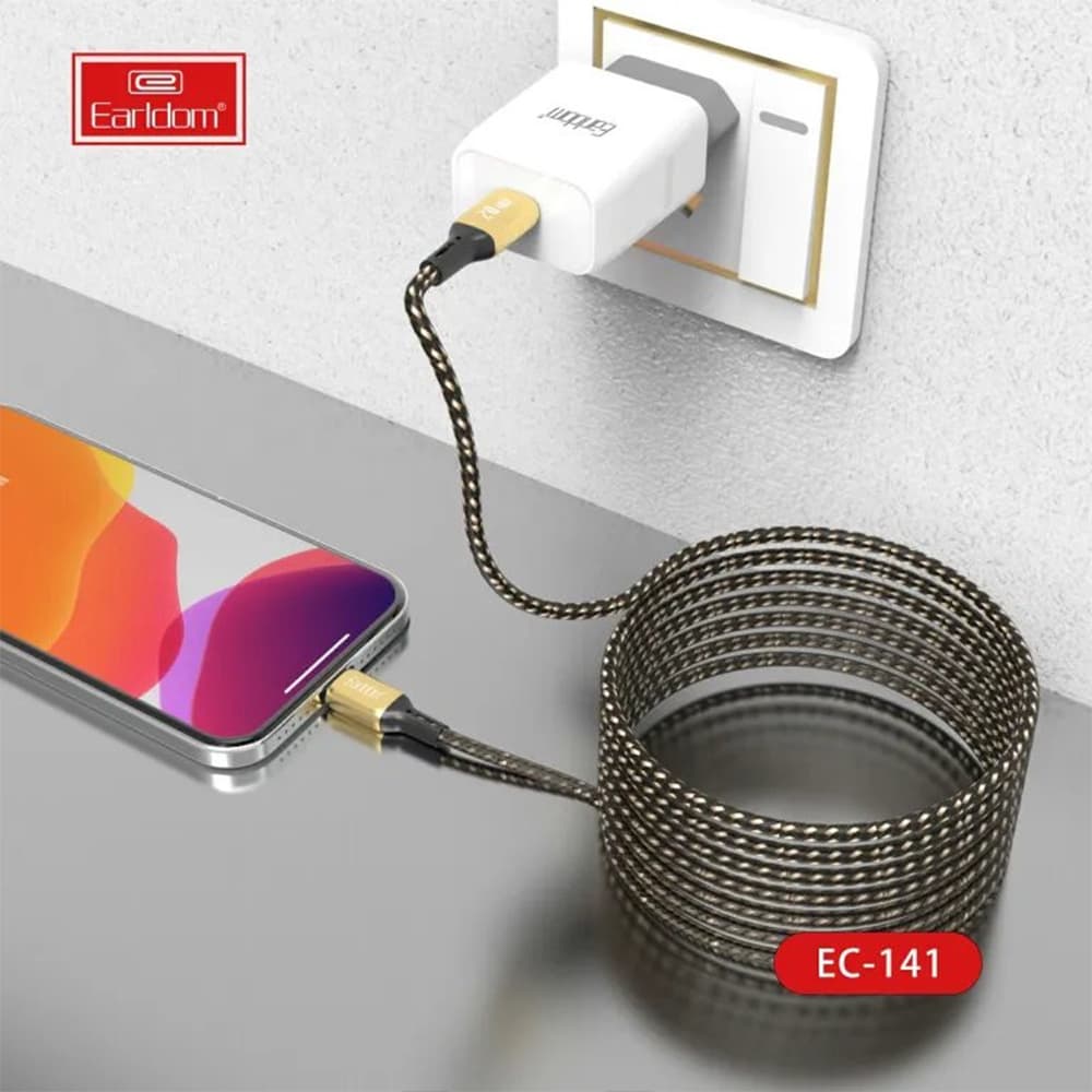 کابل شارژ دوسر C ارلدام مدل EC-141c PD60W طول 3 متر — تصویر ۲