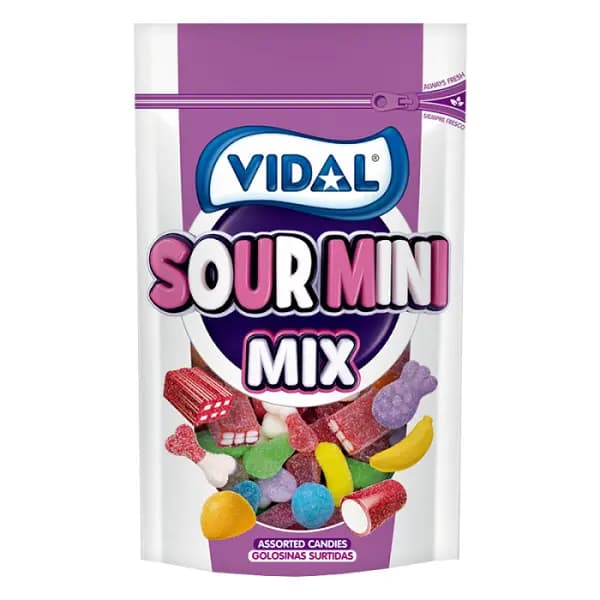 پاستیل ترش ویدال Sour Mini Mix مخلوط 180 گرم