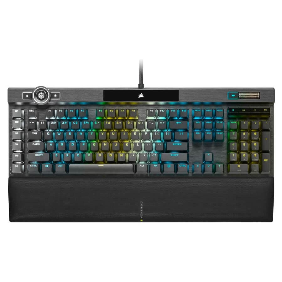 کیبورد مخصوص بازی کورسیر مدل K100 RGB optical-mechanical — تصویر ۷