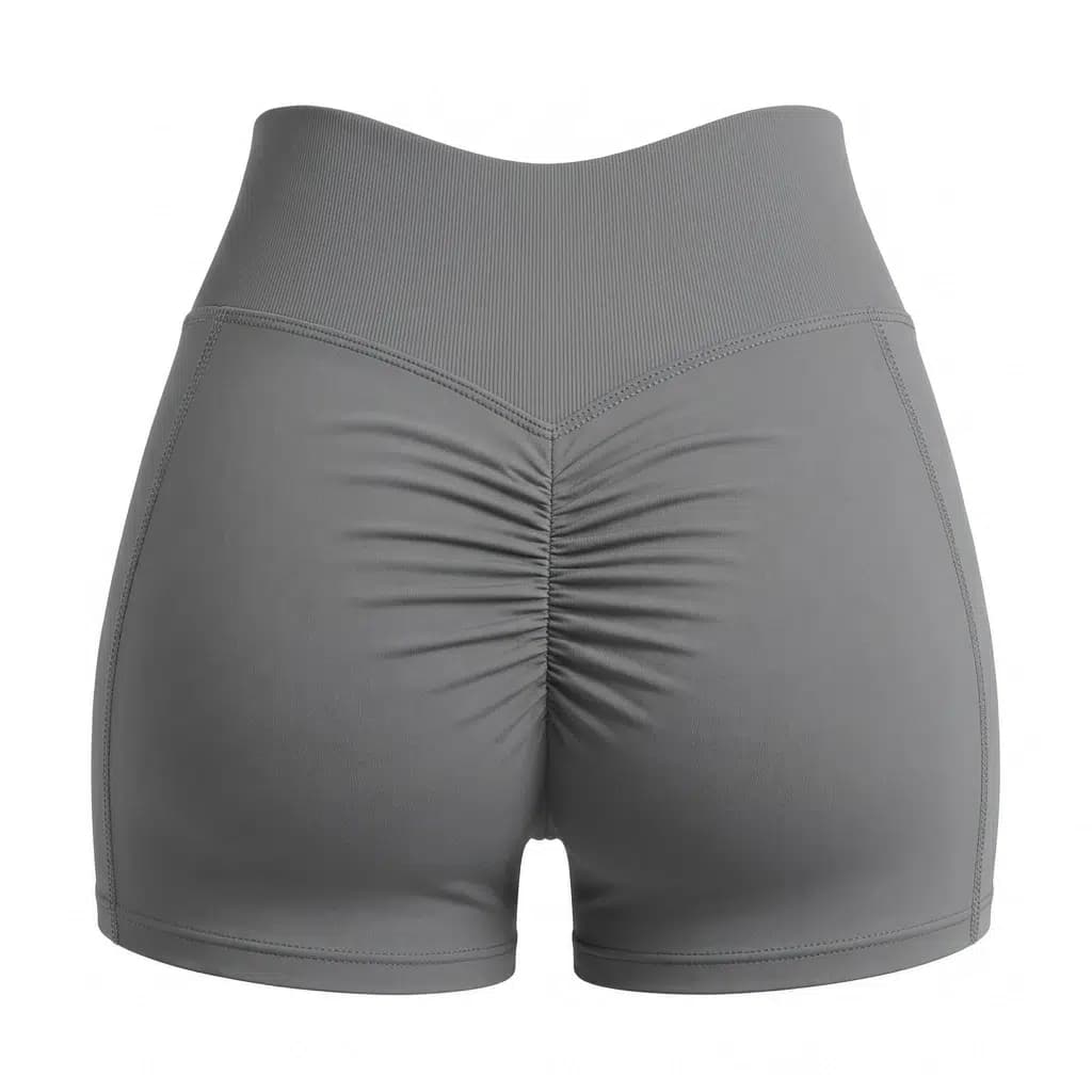 شورتک ورزشی زنانه پشت هفتی چین دار اسپندکس