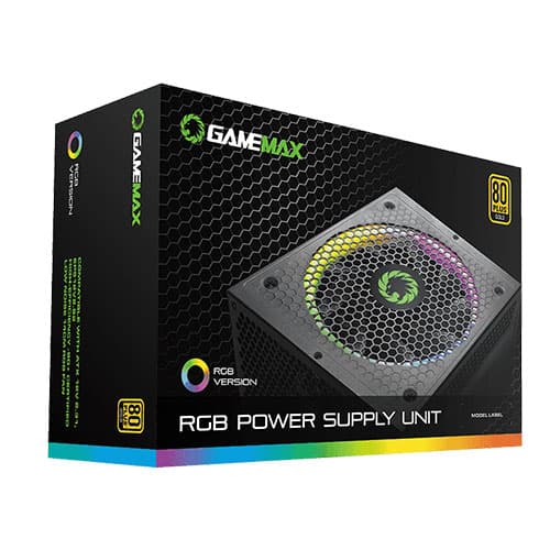 پاور گیم‌مکس 850 وات GAMEMAX RGB-850 Black Gold Full Modular — تصویر ۲