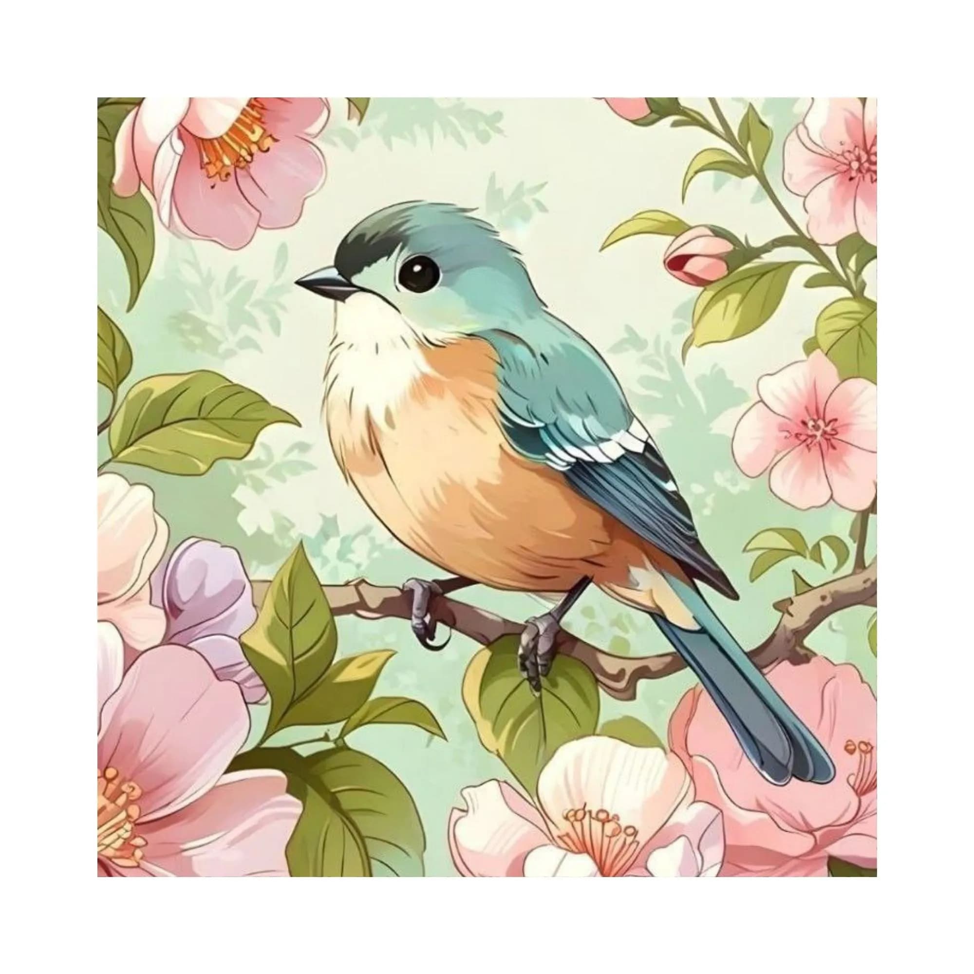کاشی طرح گل مرغ