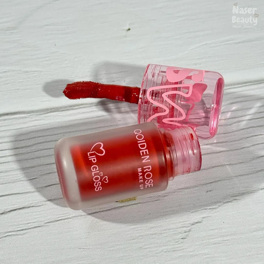 لیپ گلاس قلبی Qoiden Rose Make Up — تصویر ۶