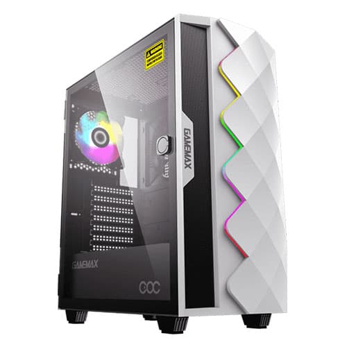 کیس گیمینگ GAMEMAX DIAMOND COC WHITHE