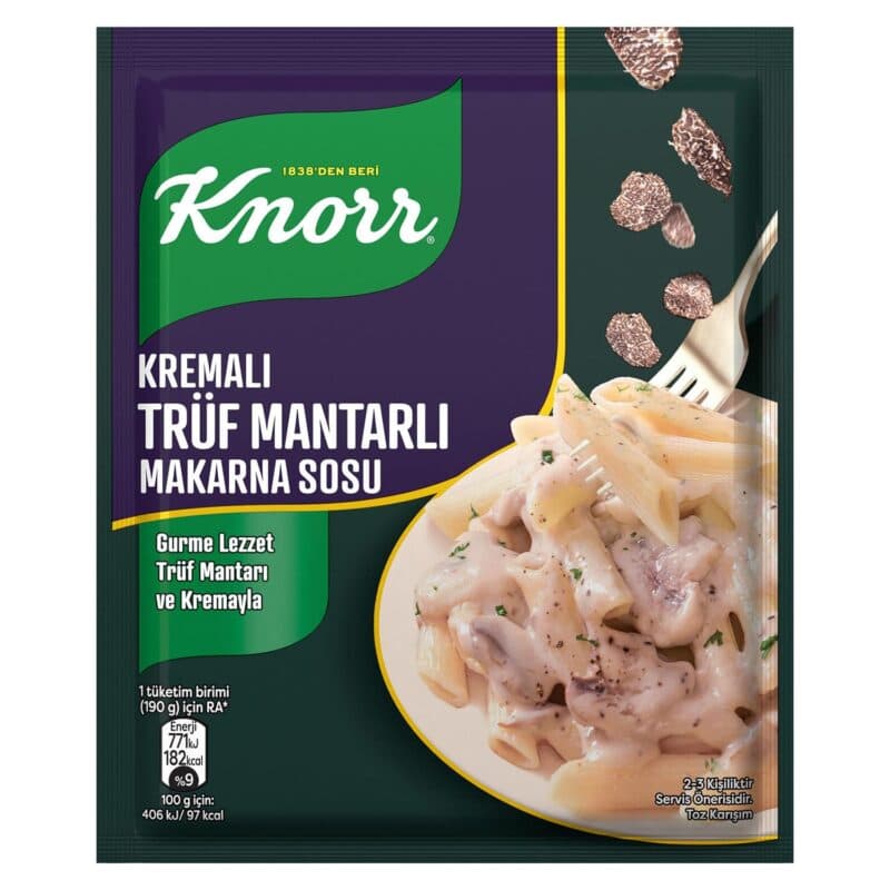 سس مخصوص پاستا با طعم قارچ و ترافل خامه ای کنور Knorr — تصویر ۲
