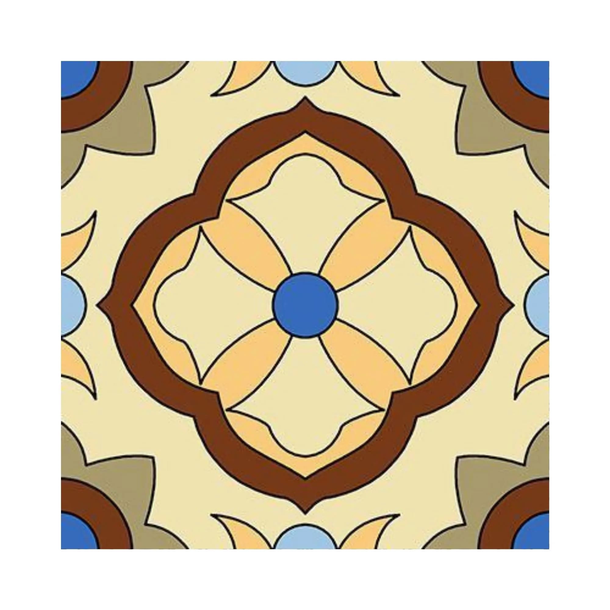 کاشی رنگی ساده