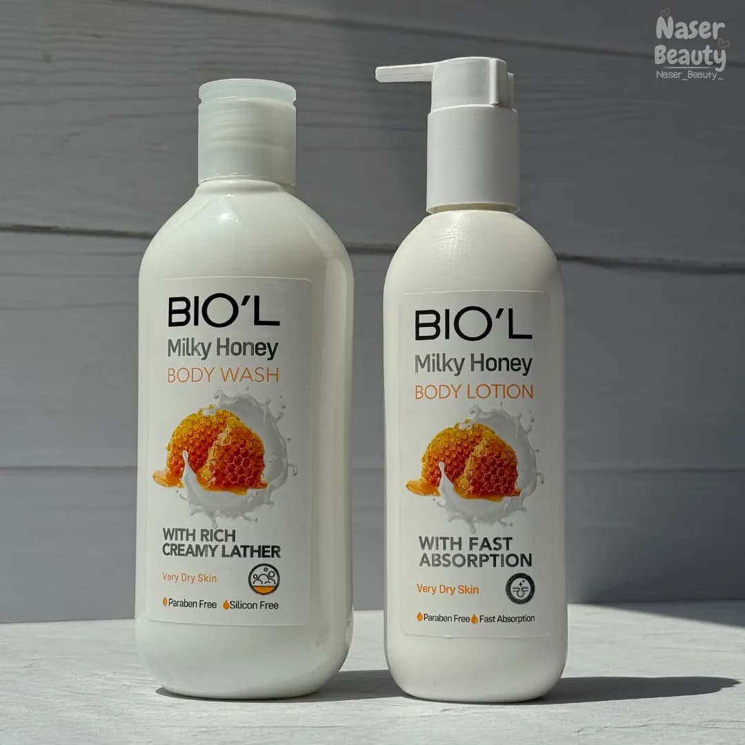 پک لوسیون و شامپو بدن بیول رایحه عسلMilky Honey
