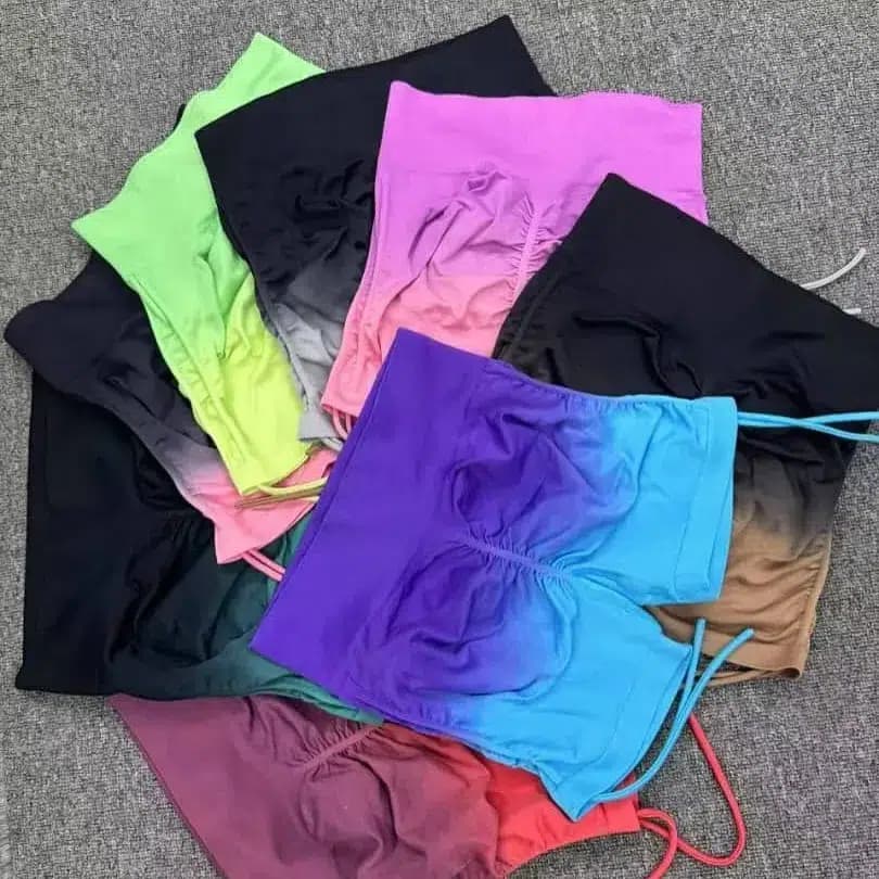 شورتک ورزشی زنانه بغل گت دار آمبره گرم بالا — تصویر ۹