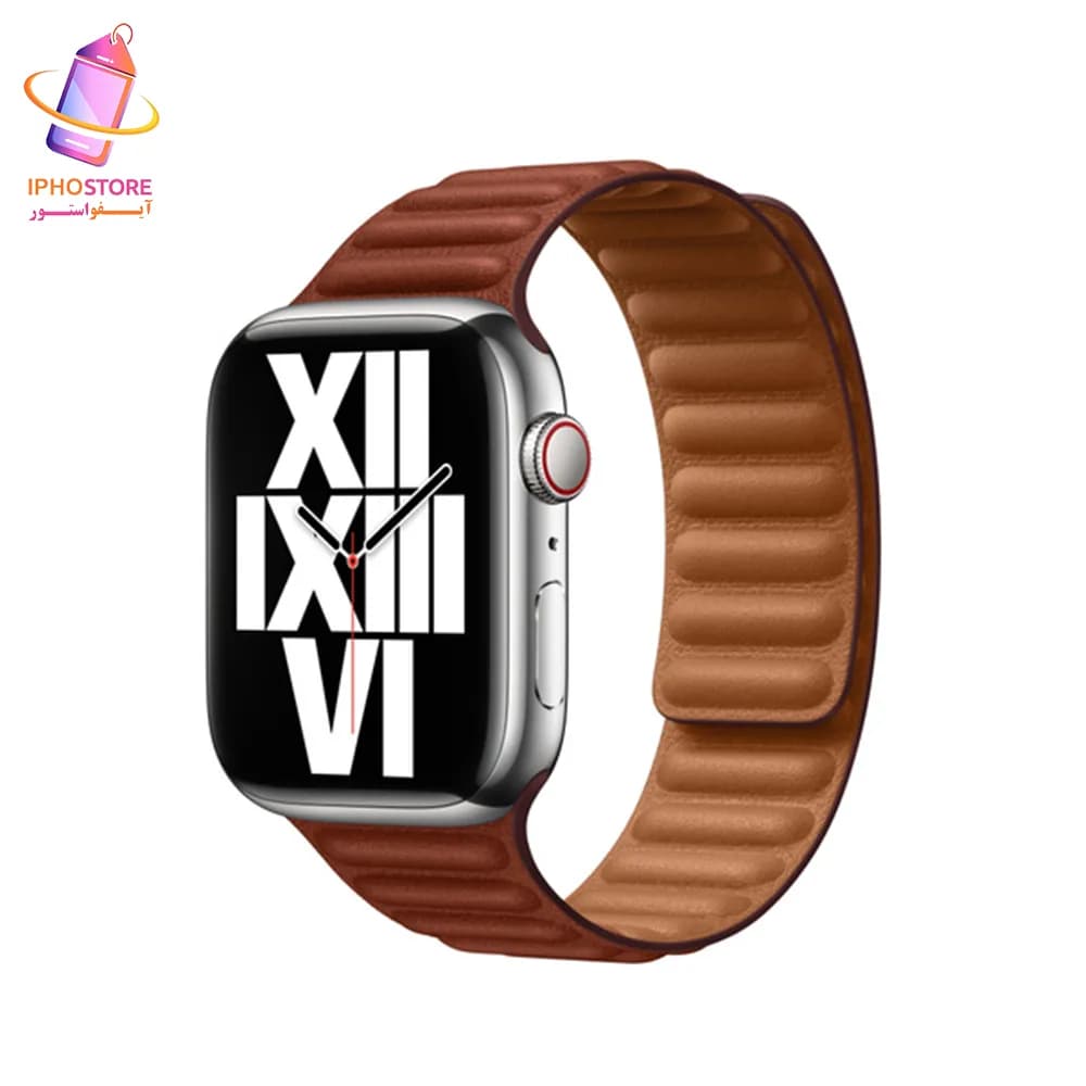 بند چرمی اپل واچ مدل leather link