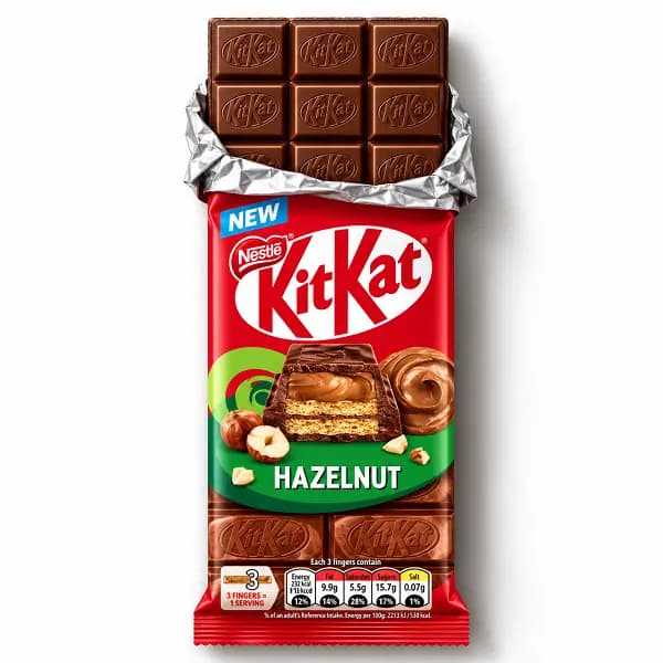 شکلات تخته ای کیت کت نستله Nestle kitkat مدل فندوقی Hazelnut — تصویر ۳