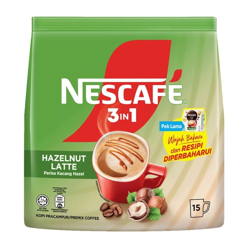 قهوه فوری 3 در 1 نسکافه Nescafe مدل لاته فندق Latte Hazelnut (اورجینال) — تصویر ۲
