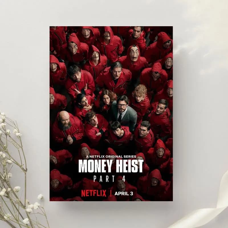 تابلو چوبی Money Heist — تصویر ۵
