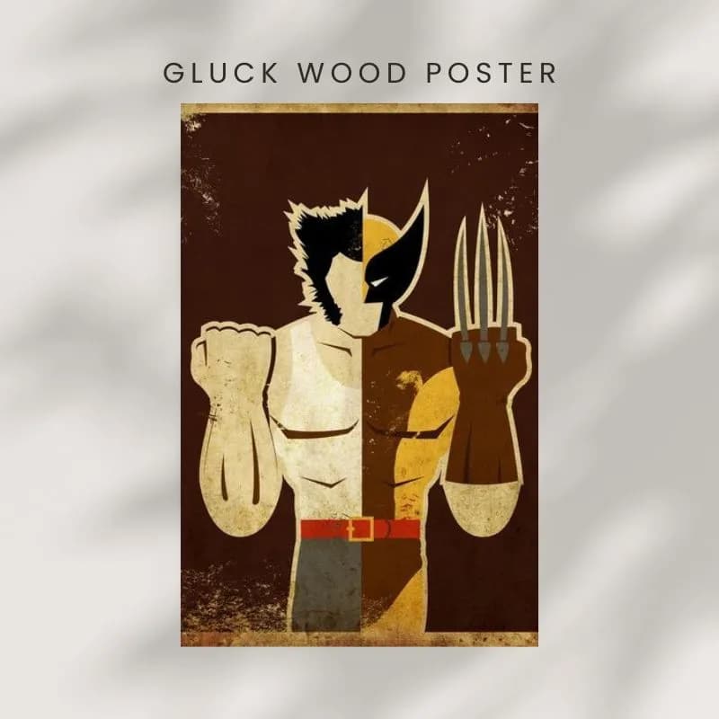 تابلو چوبی Wolverine