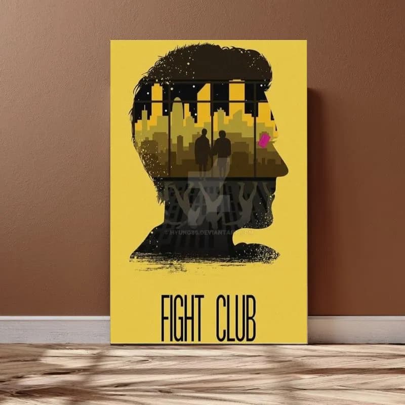 تابلو چوبی FIGHT CLUB