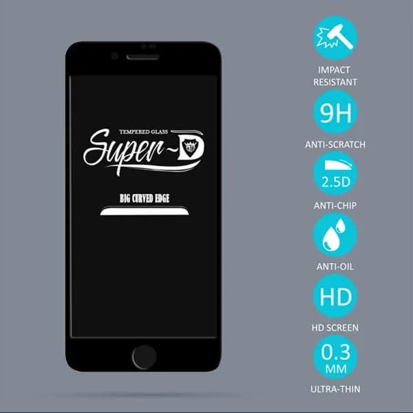محافظ صفحه نمایش آیفون 7/8 مدل SUPER-D — تصویر ۴