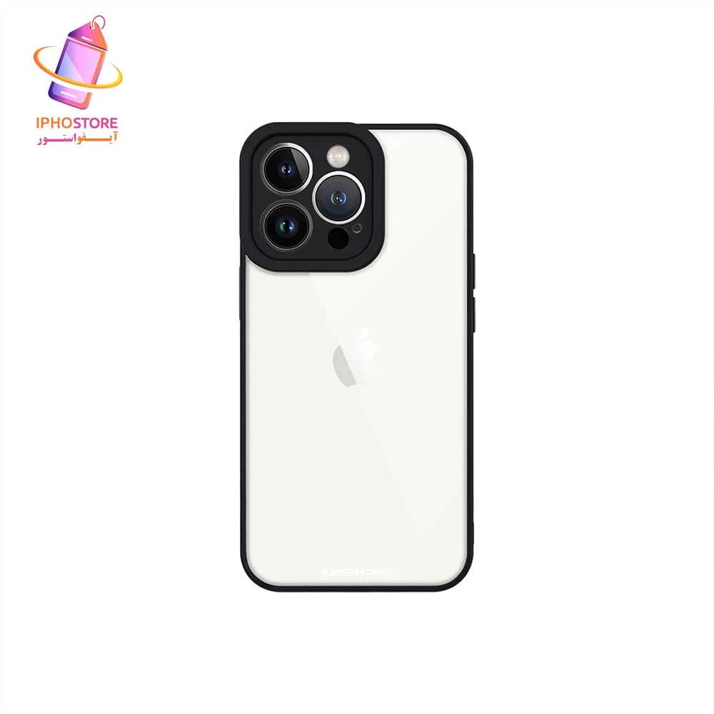 قاب آیفون 12 پرومکس برند Keephone شفاف با دیواره‌ چرمی — تصویر ۲