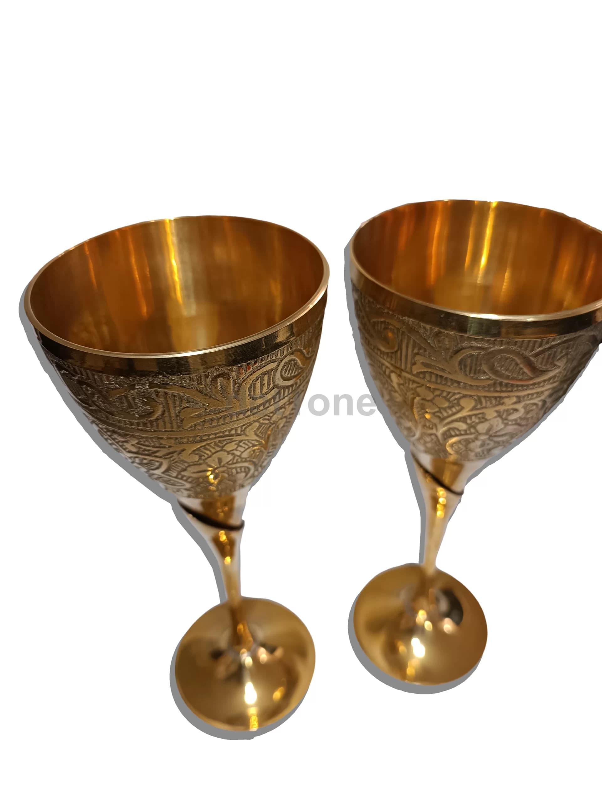 گیلاس خوری برنزی هندی جفتی طرح 2 — تصویر ۹