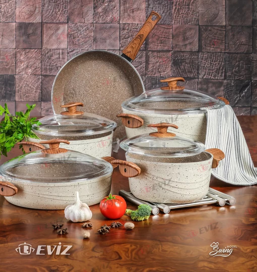 سرویس قابلمه 9 پارچه eviz طرح swing — تصویر ۷