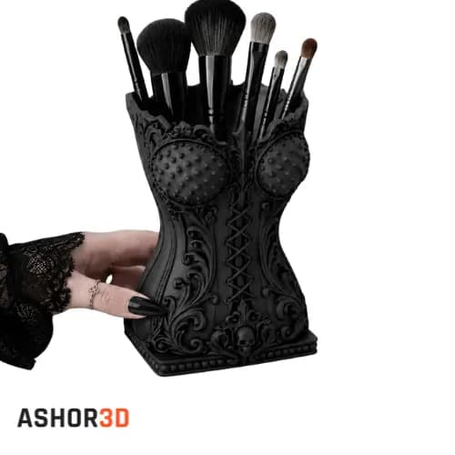 نگهدارنده براش آرایشی طرح Goth Corset — تصویر ۳