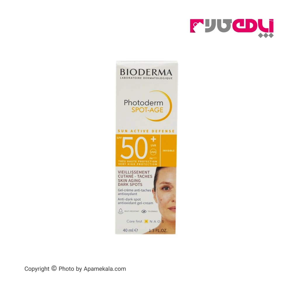 کرم ضد آفتاب و ضدلک بایودرما Bioderma فتودرم اسپات ایج Photoderm Spot Age حجم 40 میل — تصویر ۴
