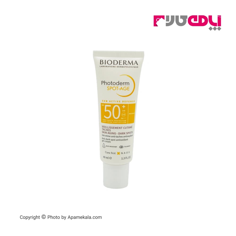 کرم ضد آفتاب و ضدلک بایودرما Bioderma فتودرم اسپات ایج Photoderm Spot Age حجم 40 میل — تصویر ۳