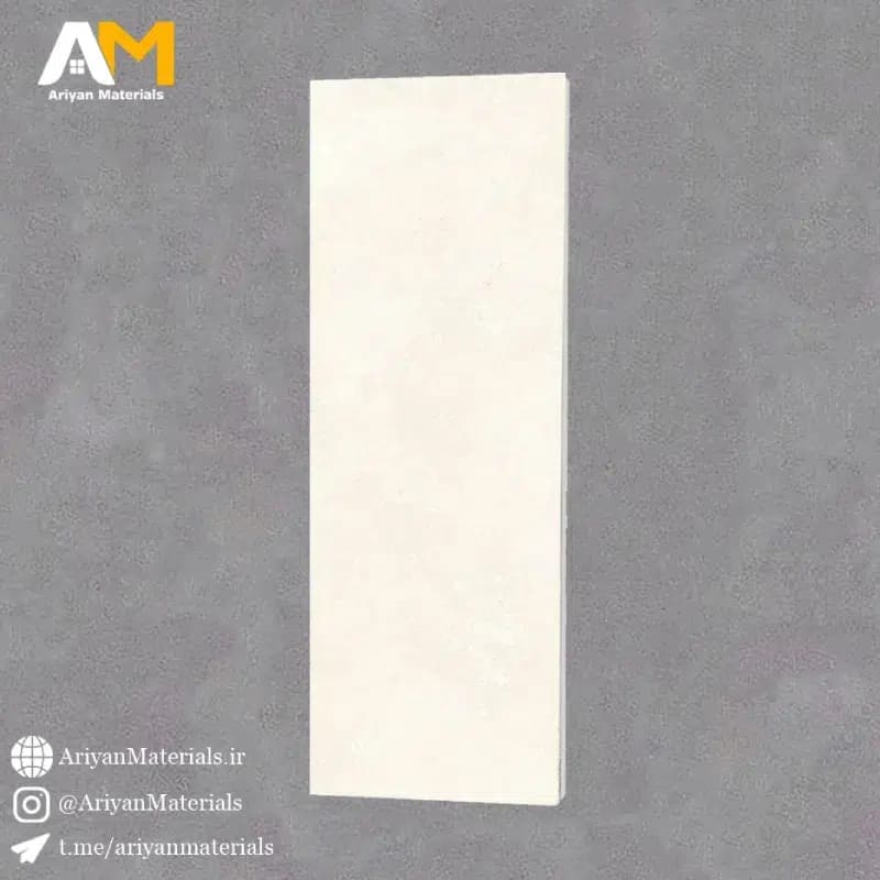 سرامیک دیواری طرح مارال سفید براق 120*40