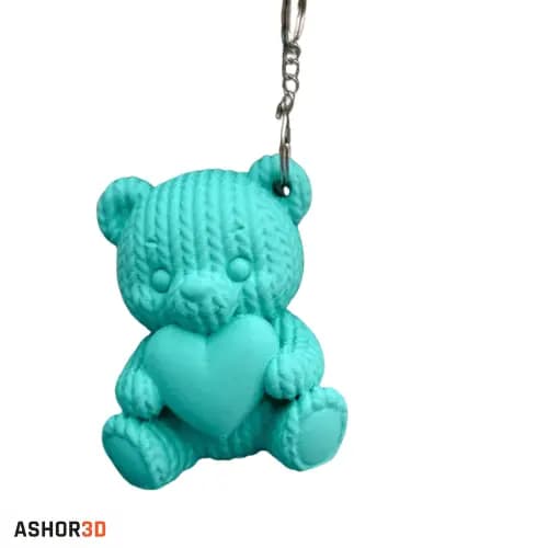 جاکلیدی و آویز طرح تدی Knitted Bear | Ashor3D — تصویر ۵