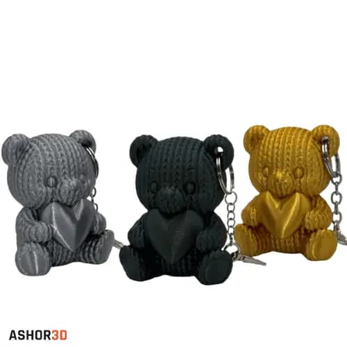 جاکلیدی و آویز طرح تدی Knitted Bear | Ashor3D — تصویر ۶